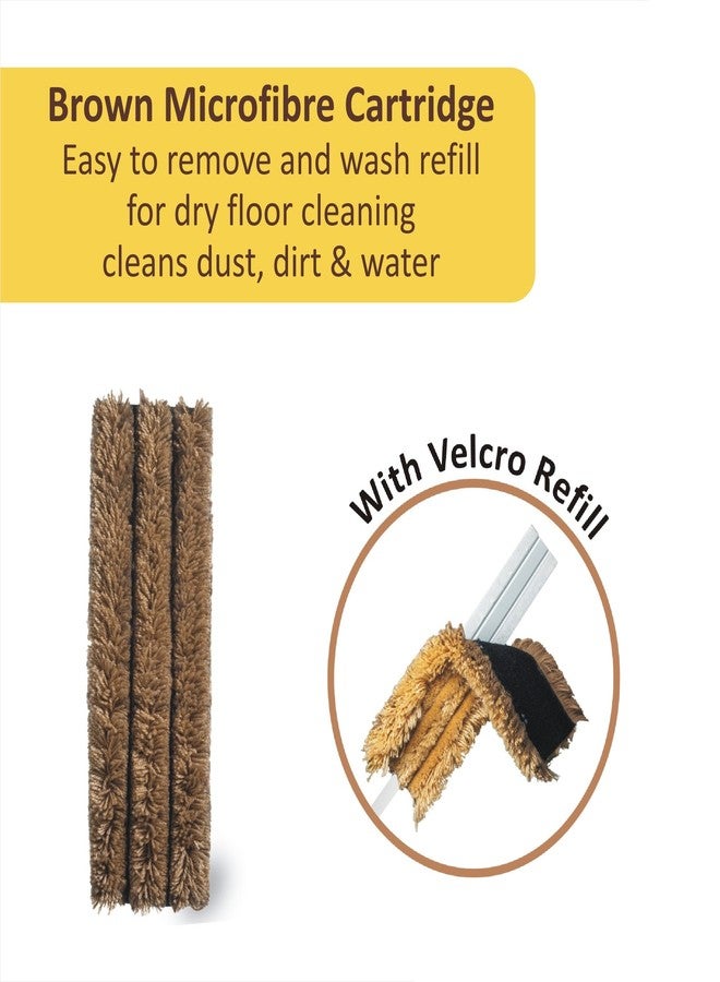 Vimal All-Clean (2 in 1) Multi-Purpose Broomstick with 2 Inter-Changeable Microfiber/Cotton Velcro Pads for Wet & Dry Floor Cleaning | Ceramic/Wood/Laminate/Marble/Tile Cleaner - Image 3